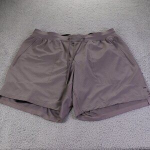 Lululemon Shorts Mens XL Brown LTT Short Elite 7" Lined Athletic Gym Workout